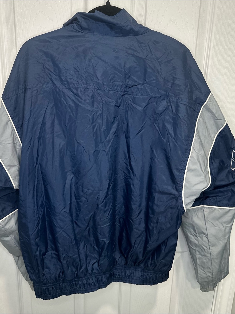 New York Yankees Navy Gray Starter Windbreaker Old School Windbreaker Jacket M - Picture 5 of 5